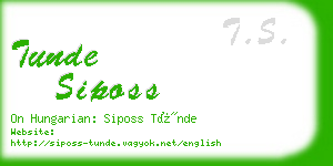 tunde siposs business card